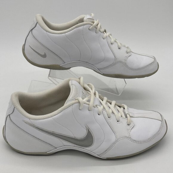Nike Dance Athletic Shoes Leather Womens Size 10 White Silver 366191-103 - Picture 2 of 16
